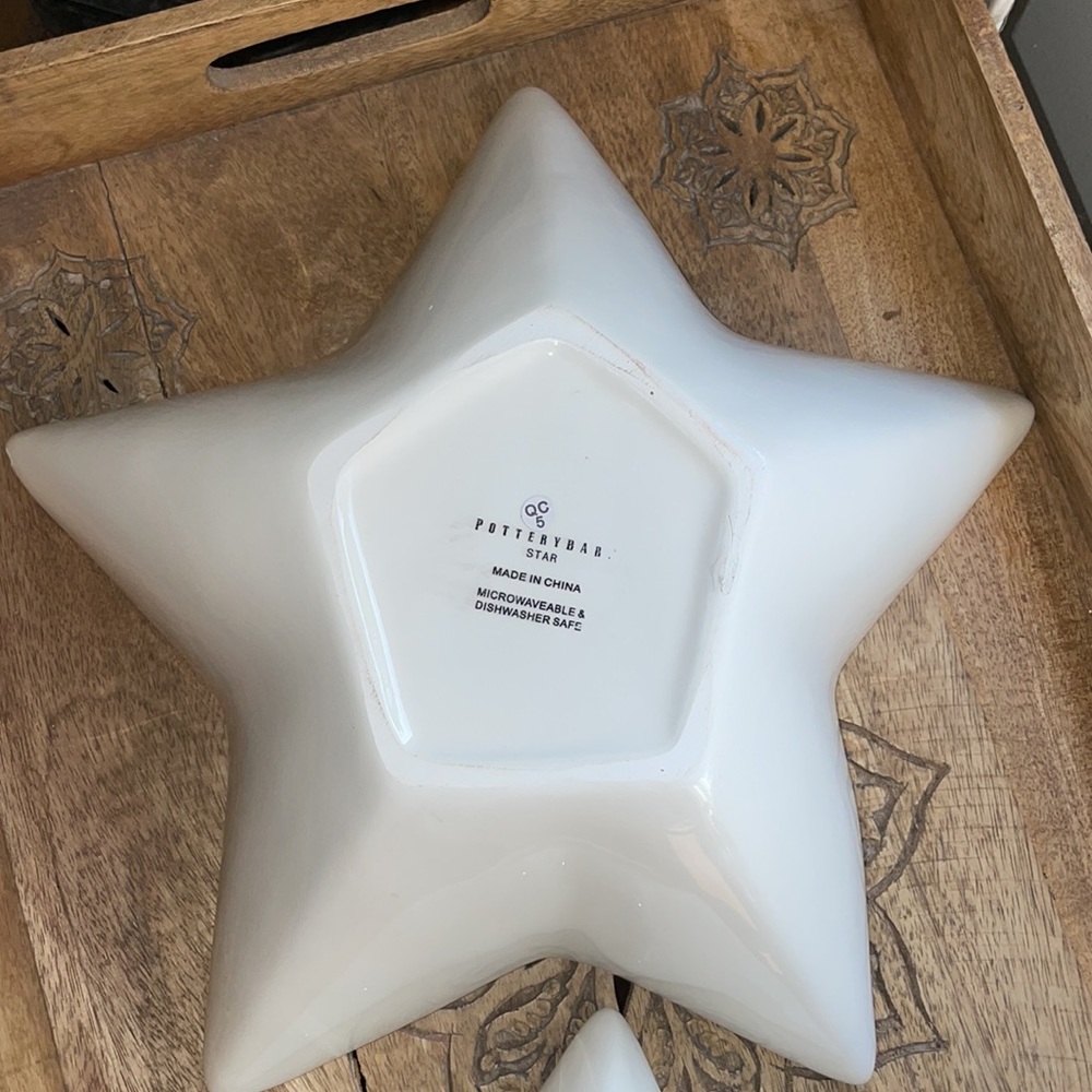 POTTERY BARN Set of 2 Rustic Star 🌟 Shaped Serving Dishes - Picture 9 of 15